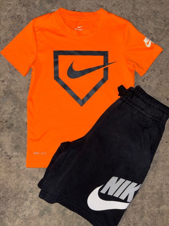 Nike Other - Nike Orange Performance Tee and Black Athletic Shorts